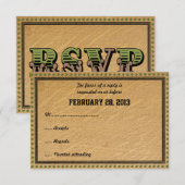 Western Country Rodeo Wedding RSVP Cards Karte (Vorne/Hinten)