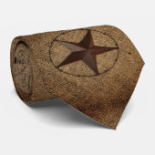 Western Country Rustic Burlap Primitive Texas Star Krawatte (Gerollt)