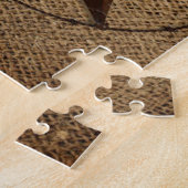 Western Country Rustic Burlap Primitive Texas Star Puzzle (Seite)