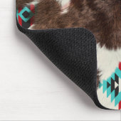 Western Country Stil Ethnic Muster Cowgirl Stil Mousepad (Ecke)