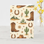 Western country theme with cactus karte (Gelbe Blume)