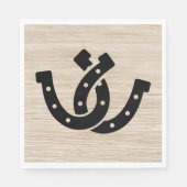 Western Country Wedding Rustic Wood Brautparty Serviette (Vorderseite)