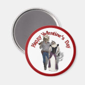 Western Couple Cowboy Cat Magnet (Vorderseite/Rückseite)