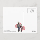 Western Couple Cowboy Dog Postkarte (Rückseite)