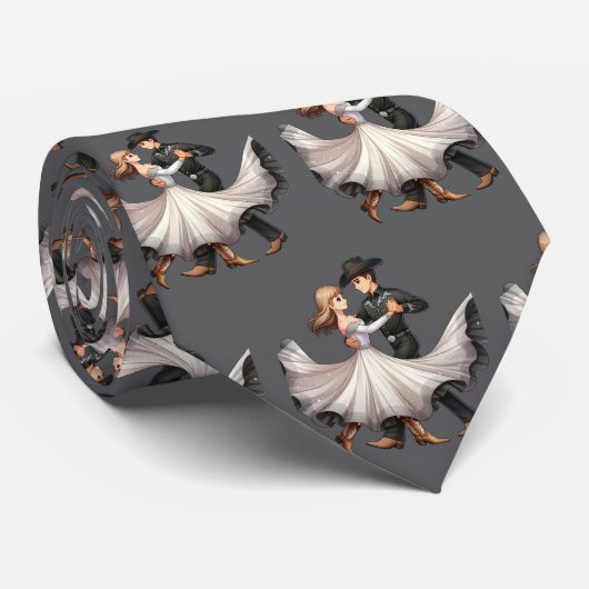 Western Couple Dancing Waltz Krawatte (Gerollt)