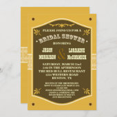 Western Couple's Bridal Dusche Einladung (Vorne/Hinten)