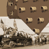 Western Covered Wagon Cowboy Trail Krawatte