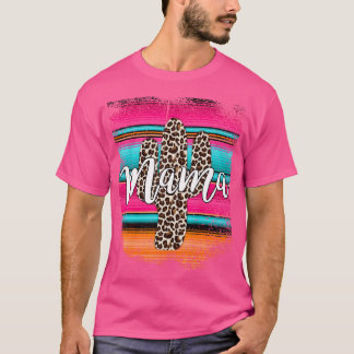 Western Cow Cactus Leopard Cheetha Serape Cowgirl T-Shirt