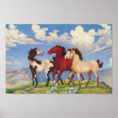 Western Cow Ponies Poster (Vorne)