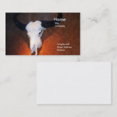 Western Cow Skull Bull SouthWest art business card Visitenkarte (Vorne/Hinten)