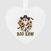 Western Cow Spot Spooky Ghost Boo Haw Ornament (Vorderseite)