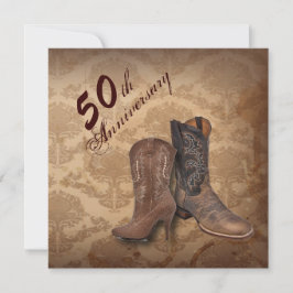 Western Cowboy 50. Hochzeitstag Einladung