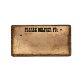 Western Cowboy-Adressetikett Adressaufkleber