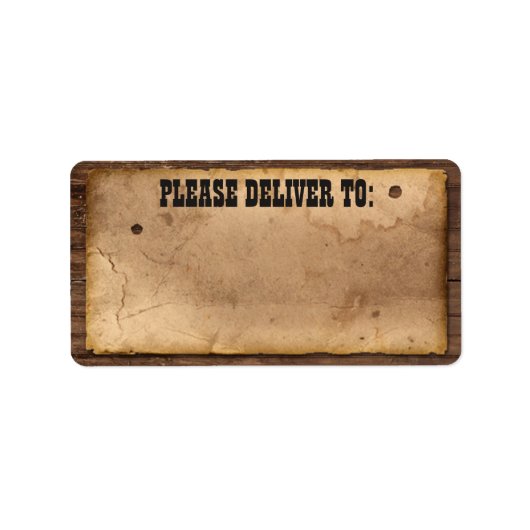 Western Cowboy-Adressetikett Adressaufkleber (Vorne)