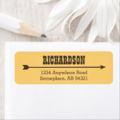 Western Cowboy Arrow Wollte Poster Yellow Brown (Insitu)