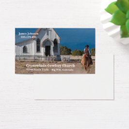 Western Cowboy auf der Cappingkarte der Kirche