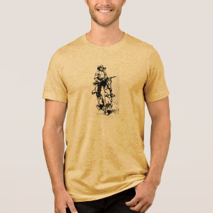 Western-Cowboy auf einem Pferd T-Shirt Tri-Blend Shirt