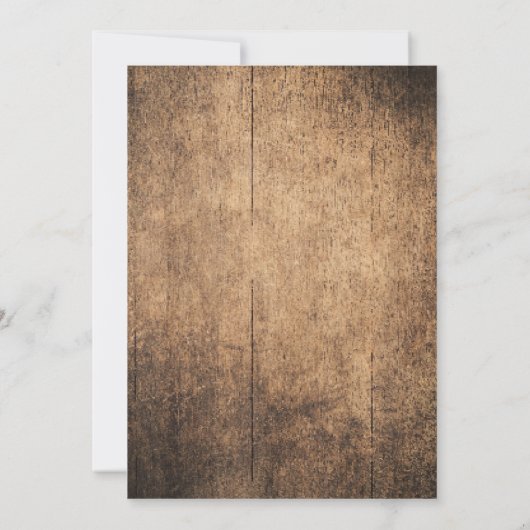 Western Cowboy auf Sattel Einladung (Rückseite)