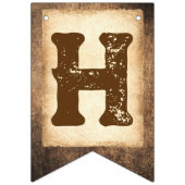 Western Cowboy auf Sattel Wimpelkette (Zweite Fahne)