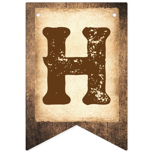 Western Cowboy auf Sattel Wimpelkette (Zweite Fahne)