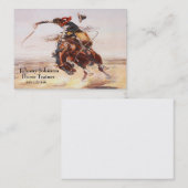 Western-Cowboy auf sträubender Pferdeschablone Visitenkarte (Vorne/Hinten)