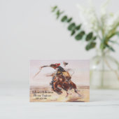 Western-Cowboy auf sträubender Pferdeschablone Visitenkarte (Stehend Vorderseite)