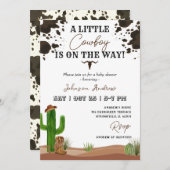 Western Cowboy Baby Dusche Einladung (Vorne/Hinten)