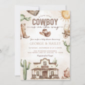 Western Cowboy Baby Dusche Einladung (Vorderseite)