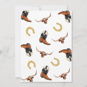 Western Cowboy Baby Dusche Einladung (Rückseite)