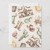 Western Cowboy Baby Dusche Einladung (Rückseite)