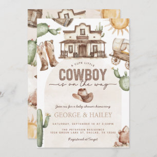Western Cowboy Baby Dusche Einladung