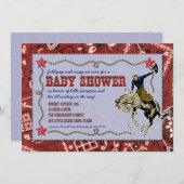 Western-Cowboy-Baby-Duschen-Einladung Einladung (Vorne/Hinten)