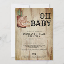 Western Cowboy Baby Shower Cactus Hat Boots