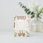 Western Cowboy Babydusche Buchanforderung Begleitkarte (Stehend Vorderseite)