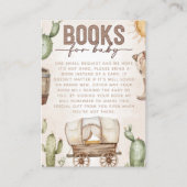 Western Cowboy Babydusche Buchanforderung Begleitkarte (Vorderseite)