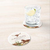 Western Cowboy Babydusche Runder Pappuntersetzer (Vor Ort)