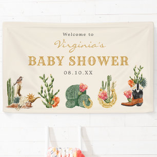 Western Cowboy Babyparty Willkommen Banner