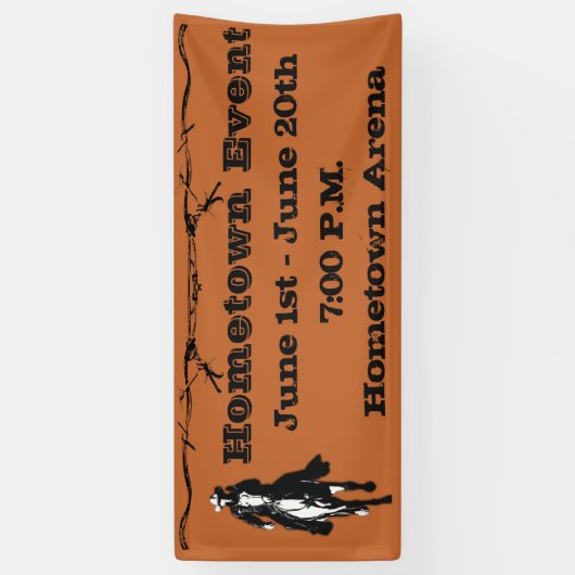Western Cowboy Banner (Vertikal)
