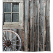 Western Cowboy Barn Duschvorhang (Vorderseite)