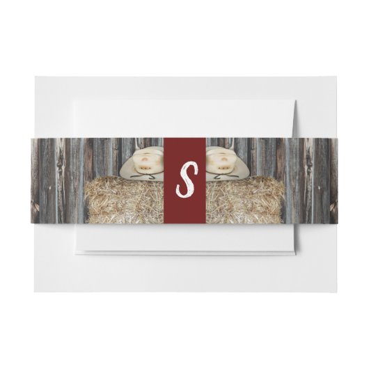 Western Cowboy Barn Einladungsbanderole (Vorderseite Beispiel)