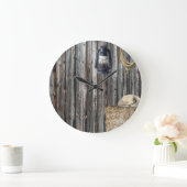 Western Cowboy Barn Große Wanduhr (Zuhause)