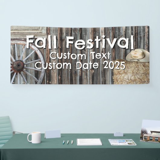 Western Cowboy Barn Tapestry Banner (Messe)