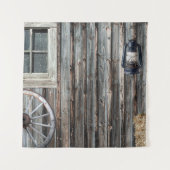 Western Cowboy Barn Tapestry Wandteppich (Vorderseite)