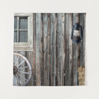 Western Cowboy Barn Tapestry Wandteppich