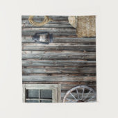 Western Cowboy Barn Tapestry Wandteppich (Vorderseite)