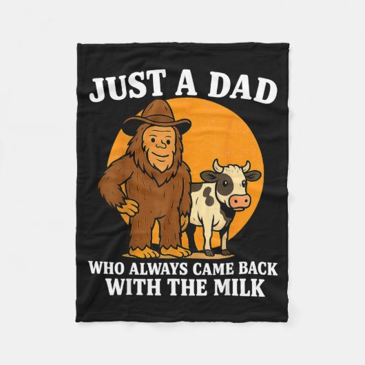 Western Cowboy Bigfoot Just A Dad Who Came Back Wi Fleecedecke (Vorderseite)