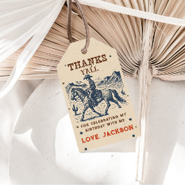 Western Cowboy Birthday Danke Geschenkanhänger