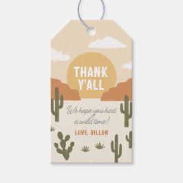 Western Cowboy Birthday Gefälligkeitstags Geschenkanhänger