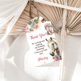 Western Cowboy Birthday Party Danke Geschenkanhänger