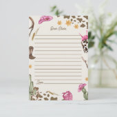 Western Cowboy Birthday Party Dankeskarte (Stehend Vorderseite)